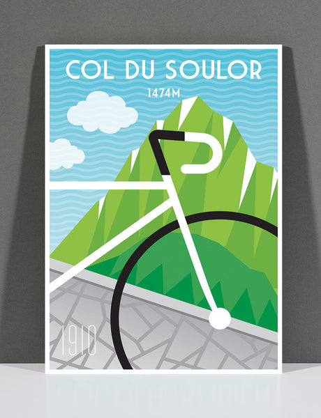 SpeedyShark Col du Soulor Art Deco Print