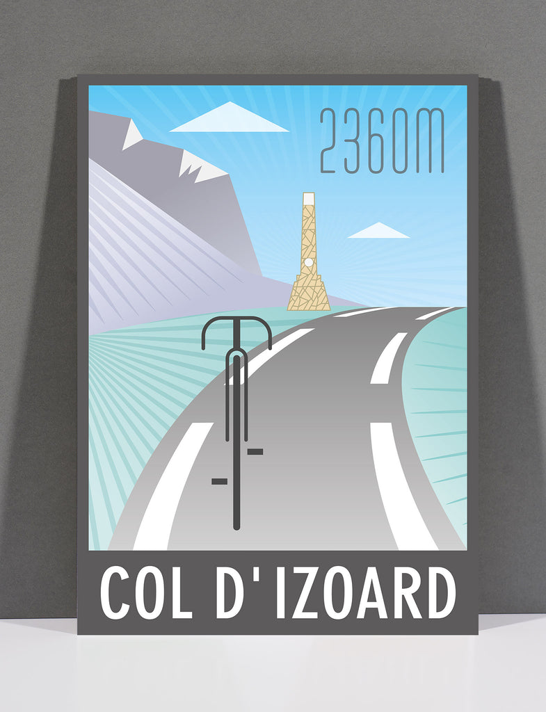 SpeedyShark Col d’Izoard Art Deco Print