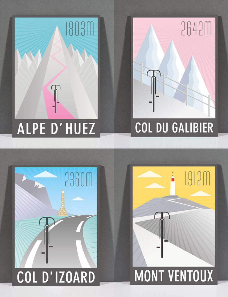 SpeedyShark The Alps Print Collection Art Deco Featuring Four Prints