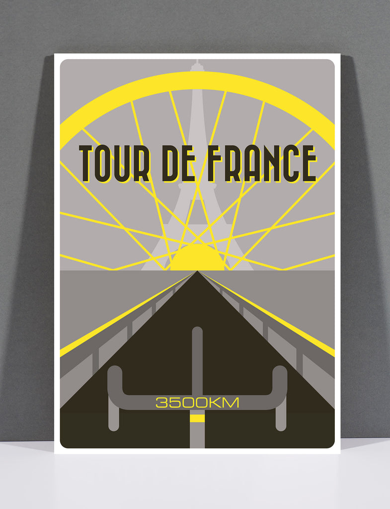 SpeedyShark Tour de France Art Deco Print