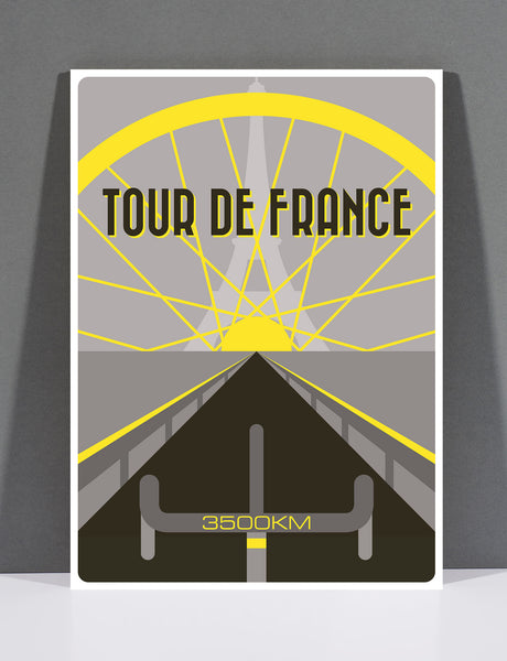 SpeedyShark Tour de France Art Deco Print
